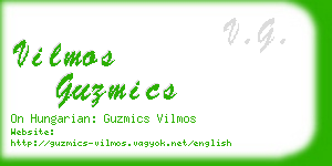 vilmos guzmics business card